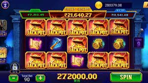 Antarmuka permainan slot Fa Cai Shen Deluxe dengan simbol-simbol bertema kekayaan dan warna emas